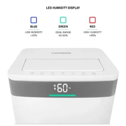 VONROC Avfuktare 40L/dag – WiFi & Appstyrning | Silverjon- & Kolfilter | För upp till 50 m² | 5,5L Tank