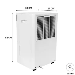 VONROC Avfuktare 40L/dag – WiFi & Appstyrning | Silverjon- & Kolfilter | För upp till 50 m² | 5,5L Tank