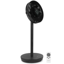 VONROC BREEZE Sladdlös Fläkt – Tyst < 44 dB – 24 hastigheter – 3 vindlägen – Bord- & golvmodell – Touchpanel & fjärrkontroll – Svart