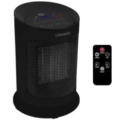 VONROC Elektrisk värmefläkt – 1200W/1800W – keramisk – Roterationsfunktion | Inkl. Fjärrkontroll