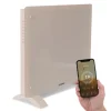 VONROC Elvärmare 1000W – Glaspanel & WiFi | För rum upp till 12 m² | Timer & termostat | Beige