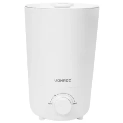 VONROC Luftfuktare 2,6L | Ultrasonic | 360° Roterbart Munstycke, Automatisk Avstängning | Vit