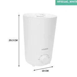 VONROC Luftfuktare 2,6L | Ultrasonic | 360° Roterbart Munstycke, Automatisk Avstängning | Vit