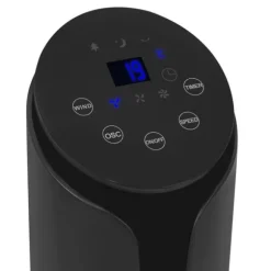 VONROC Lyxig pelarfläkt – 110cm – svart | Inkl. fjärrkontroll