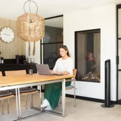 VONROC Lyxig pelarfläkt – 110cm – svart | Inkl. fjärrkontroll