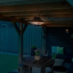 VONROC VONROC 1500W Hängande Terrassvärmare – Infraröd takvärmare med fjärrkontroll och IP44 skydd