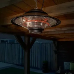 VONROC VONROC 1500W Hängande Terrassvärmare – Infraröd takvärmare med fjärrkontroll och IP44 skydd