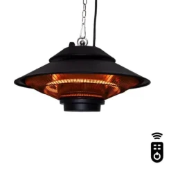 VONROC VONROC 1500W Hängande Terrassvärmare – Infraröd takvärmare med fjärrkontroll och IP44 skydd