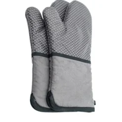 Värmebeständiga Mikrovågshandskar i Silikon med Mesh - Halkfria, Anti-Skållning (1 Par)