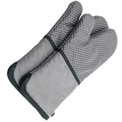 Värmebeständiga Mikrovågshandskar i Silikon med Mesh - Halkfria, Anti-Skållning (1 Par)