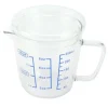 Värmebeständigt glasmåttkopp mjölkvåg måttkanna med lock köksredskap (250ml)
