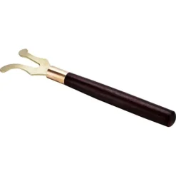 Värmeisolerande teklämma gaffel med trähandtag - gjutjärnshuvud