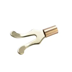 Värmeisolerande teklämma gaffel med trähandtag - gjutjärnshuvud