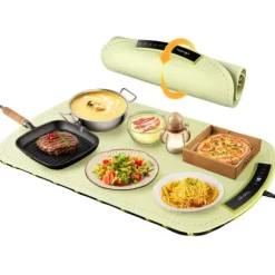 Värmeplatta, 8 temperaturinställningar, snabb uppvärmning,23.62x15.75inch, grön