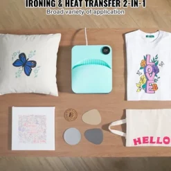 Värmepress 12 x 10 i bärbar, enkel press, sublimeringsöverföring, DIY T-shirt, hög värme och precision