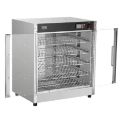 Värmeskåp för mat, 5 nivåer rostfritt stål, justerbara hyllor, förvaring