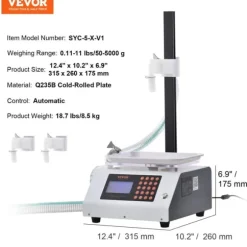 Vätskefyllningsmaskin, hög flödeshastighet, digitalt styrsystem,50-5000 g
