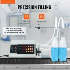 Vätskepåfyllningsmaskin, 30-4000 ml kapacitet, automatisk flaskfyllare för mjölk, vatten, vin, sojasås m.m.