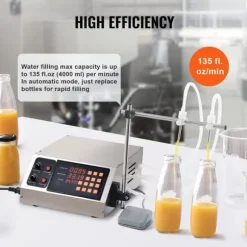 Vätskepåfyllningsmaskin, 30-4000 ml kapacitet, automatisk flaskfyllare för mjölk, vatten, vin, sojasås m.m.
