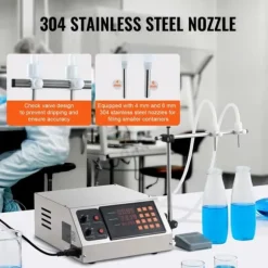 Vätskepåfyllningsmaskin, 30-4000 ml kapacitet, automatisk flaskfyllare för mjölk, vatten, vin, sojasås m.m.