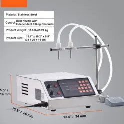 Vätskepåfyllningsmaskin, 30-4000 ml kapacitet, automatisk flaskfyllare för mjölk, vatten, vin, sojasås m.m.
