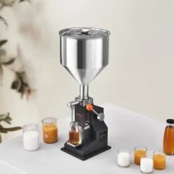 Vätskepåfyllningsmaskin, 28x28x70 cm, rostfritt stål, justerbar