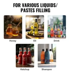 Vätskepåfyllningsmaskin, 28x28x70 cm, rostfritt stål, justerbar