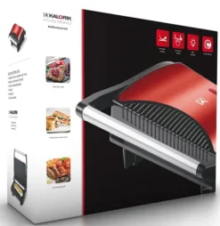 700W BRÖDROST ELEKTRISK GRILL Röd för PANINI TORTILLASMÖRGÅSAR