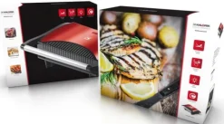 700W BRÖDROST ELEKTRISK GRILL Röd för PANINI TORTILLASMÖRGÅSAR