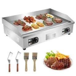 4400W 50-300°C justerbar 72,8x40 cm elektrisk stekpanna, stor kokyta, exakt temperaturkontroll, lätt att använda och rengöra