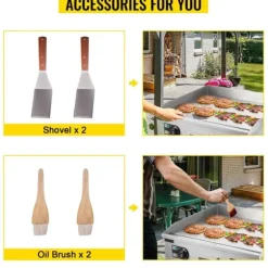 4400W 50-300°C justerbar 72,8x40 cm elektrisk stekpanna, stor kokyta, exakt temperaturkontroll, lätt att använda och rengöra