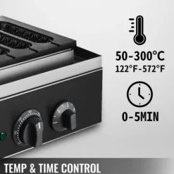 1500W elektrisk korvvåffelmaskin, effektiv och snabb uppvärmning, exakt temperatur- och tidskontroll, genomtänkta detaljer