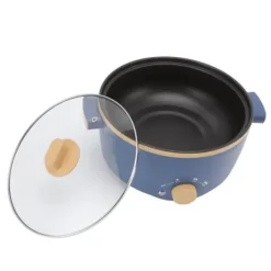 800W elektrisk spis 2,5L 3 hastighetskontroll Enkellagers multifunktionell elektrisk grytkokare UK-kontakt 220V