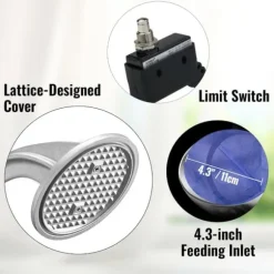 300W 180kg/H elektrisk snökon maskin med 34L integrerad förvaringslåda, hög krosseffektivitet, brett inlopp, lätt att använda