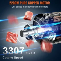 2200W kommersiell elektrisk köttbandsåg i rostfritt stål, högpresterande bensågmaskin för effektiv köttbearbetning.