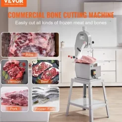 1500W kommersiell elektrisk köttbandsåg i rostfritt stål, kraftfull och hållbar sågmaskin.