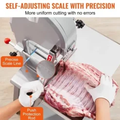1500W kommersiell elektrisk köttbandsåg i rostfritt stål, kraftfull och hållbar sågmaskin.
