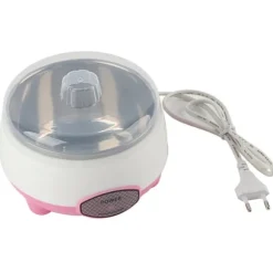 15W 1L mini yoghurtmaskin 360° uppvärmning automatisk yoghurtmaskin för hem EU-kontakt 220V rosa