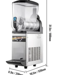 500W 15L singel tank slushmaskin, fryst dryckesmaskin, högkvalitativa material, effektiv kylning, exakt kontroll, lätt att använda