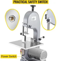 850W 4-180mm 15m/s benskärmaskin med 380x365mm arbetsbord med skala, säker att använda, bred applikation