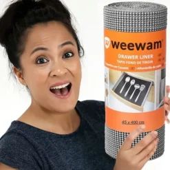 WEEWAM Kökslådans bottenrulle, halkfri Icke-häftande skyddsmatta för lådskåp Hylla Skåp 30 x 600 cm