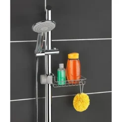 Wenko - Duschkorg i stål Meis - L. 23 x H. 7 cm - Blank silver