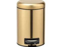 Wenko pedal papperskorg 3L guld (50764)