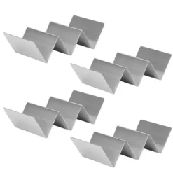 W-formad tacohållare i rostfritt stål för restauranger och matsalar