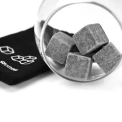 Whiskysten - Set om 9 - Granit - Förvaringspåse i muslin - Grå