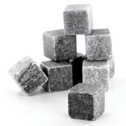 Whiskystenar - Vin och mottagningar - Set om 9 - Kyl utan att späda ut - Färg Grå - Sten