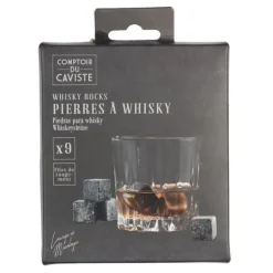 Whiskystenar - Vin och mottagningar - Set om 9 - Kyl utan att späda ut - Färg Grå - Sten