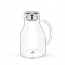 Wilmax stor 2,5 l kanna i borosilikatglas med metalllock