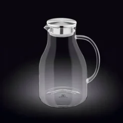 Wilmax stor 2,5 l kanna i borosilikatglas med metalllock