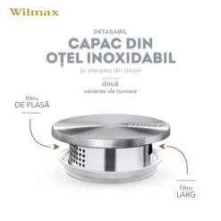 Wilmax stor 2,5 l kanna i borosilikatglas med metalllock